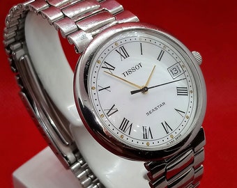 Tissot Seastar Stainless Watch – Vintage Tissot Watch/Mens Dress Watch/Date Watch – Tissot Mens Watch/Vintage Sport Watch - Boyfriend Watch