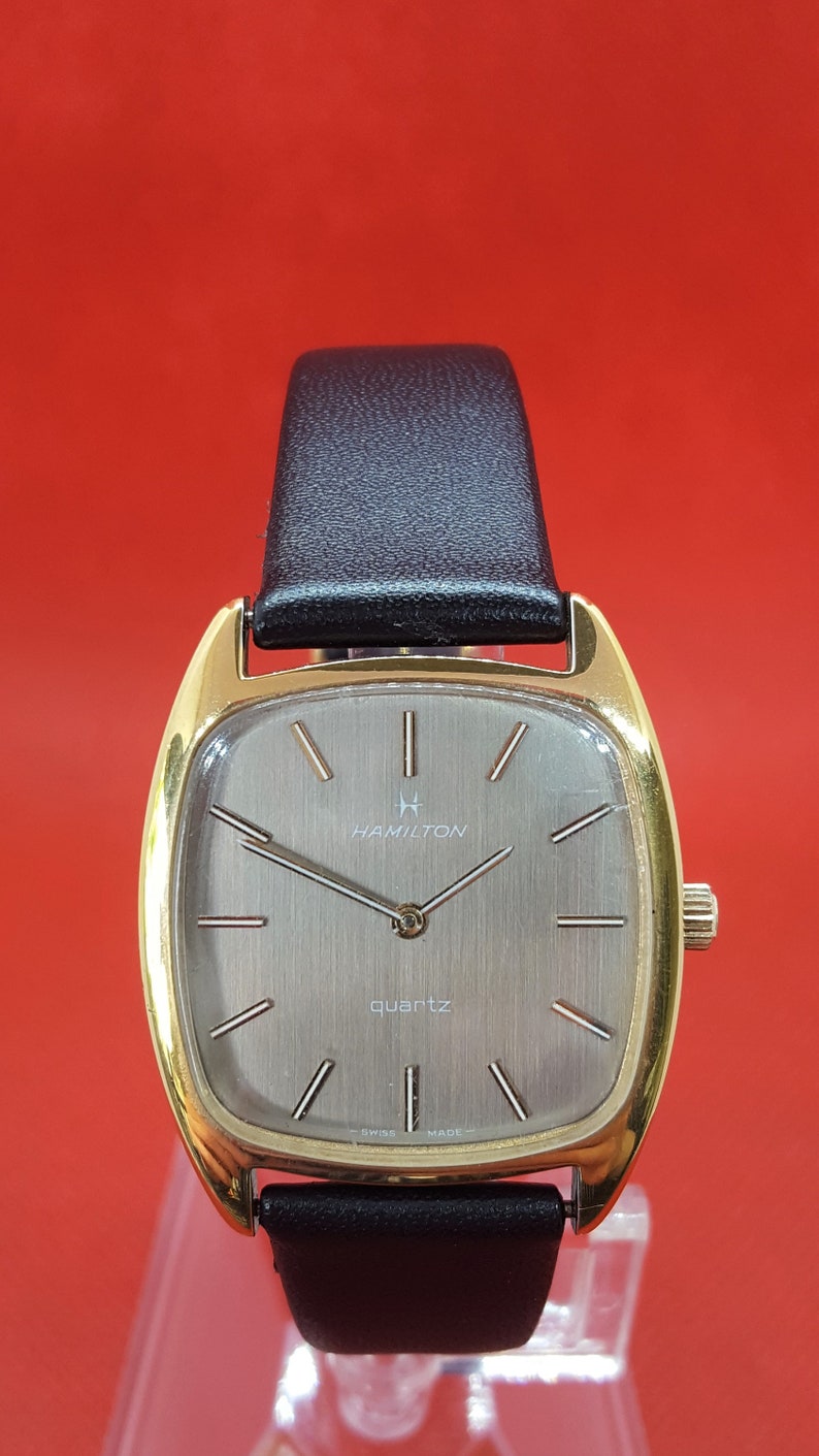 Hamilton Mens Vintage Quartz Watch Hamilton Mens Retro Gold Watch ...