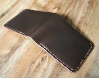 Traditional Leather Bifold Wallet (Horween Walnut Brown Chromexcel)