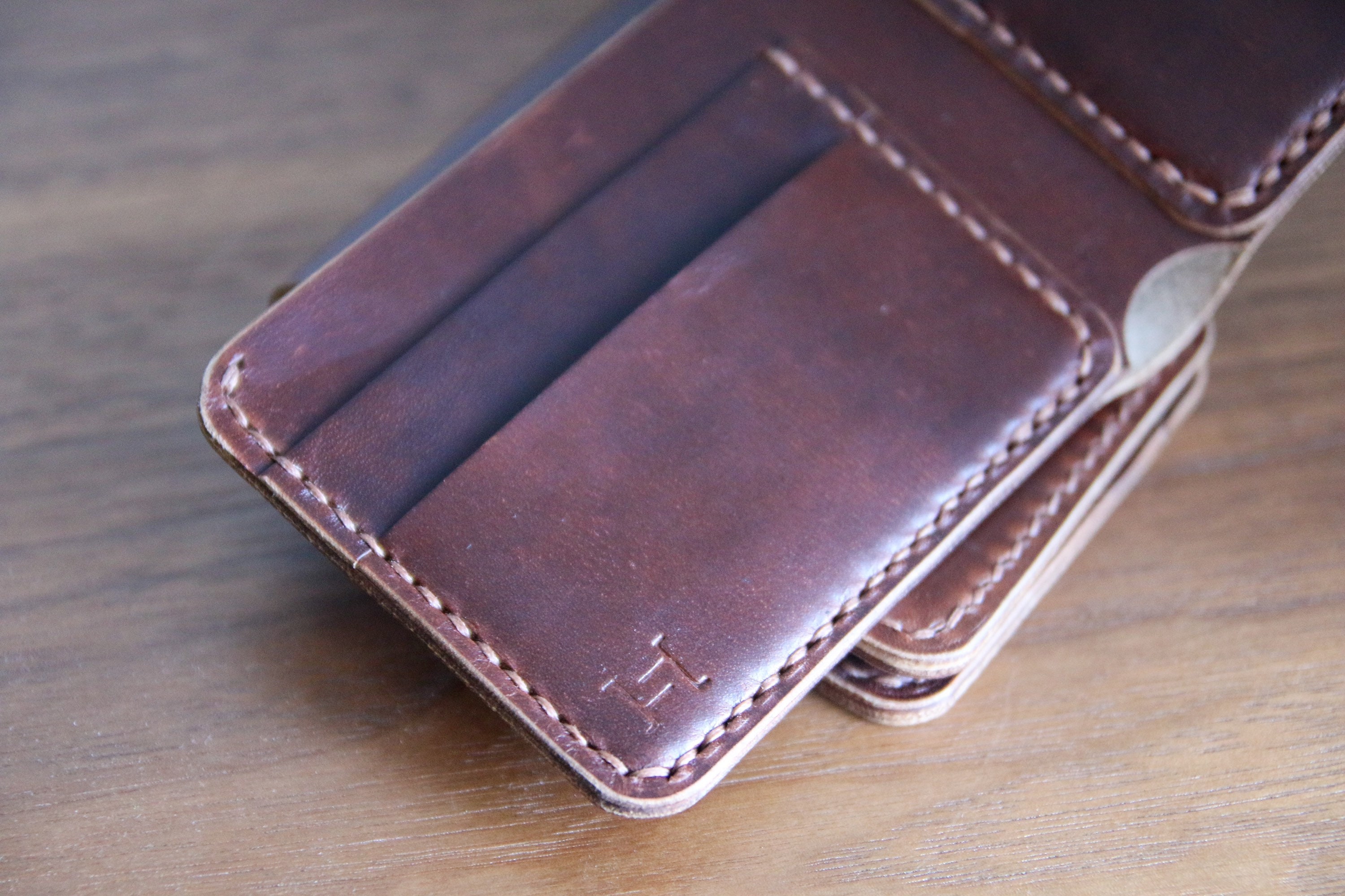 トラディショナルレザー二つ折り財布（ホーウィン ブラウン クロム