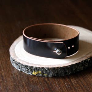 Black Horween Shell Cordovan Watch Strap Band