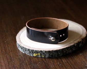 Black Horween Shell Cordovan Watch Strap Band