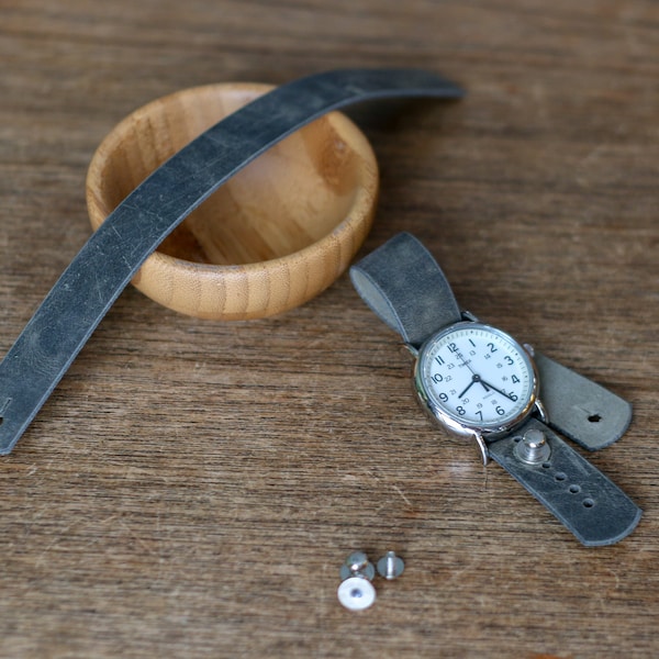 Leather watch strap for Timex Weekender - Sage Folklore Vintage