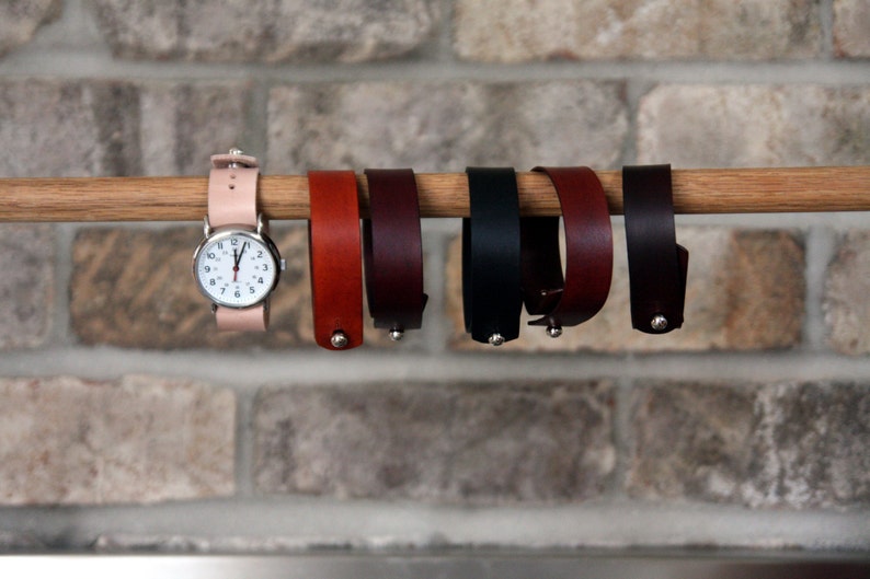 Leather watch strap for Timex Weekender image 1