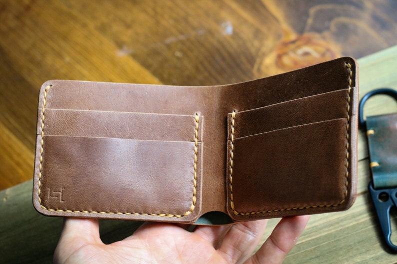 Horween Shell Cordovan Traditional Leather Bifold Wallet | Etsy