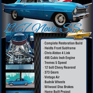 Custom Info Sign for Classic Car Shows – Display Your Ride with Style!
