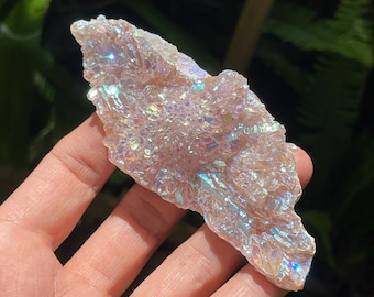 Angel Aura Amethyst Cluster: Thin Plate Crystal Flower