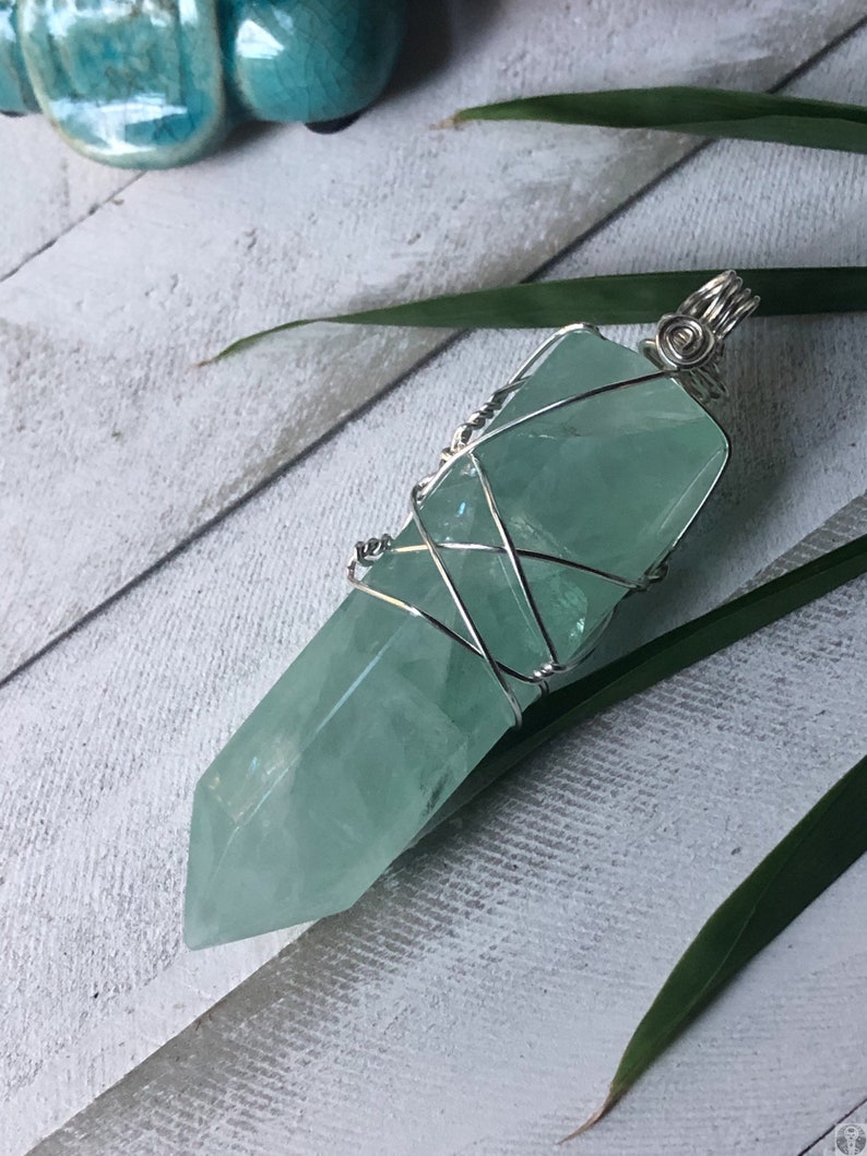 Calcite Necklace Crystal Jewelry Blue Calcite Blue Onyx Necklace Lemurian Aquatine