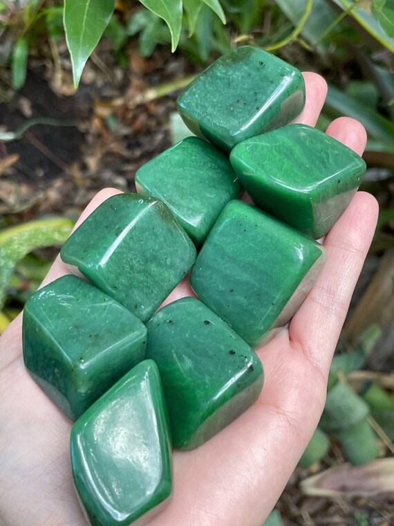 Jade Tumbled Stones Jade Stones Jade Nephrite Jade Green Etsy