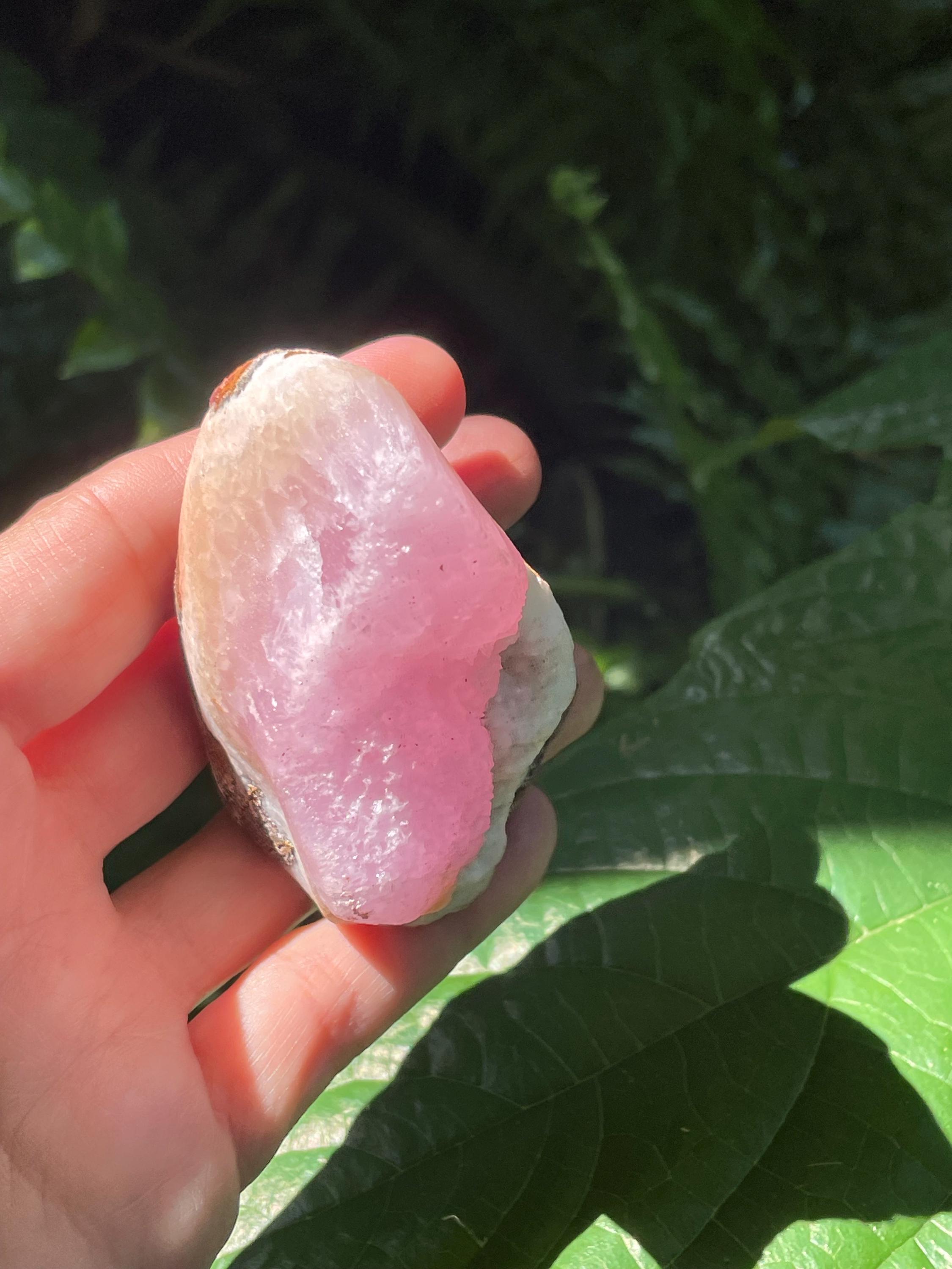 ピンクアラゴナイト原石：アフガニスタン産天然ヒーリングクリスタル