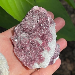 Lepidolite Pink Tourmaline Albite Specimen: Raw Brazil Mineral