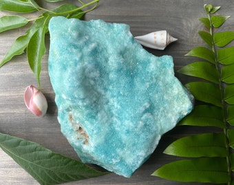 Blue Aragonite Crystal Specimen: Raw Mineral for Collectors
