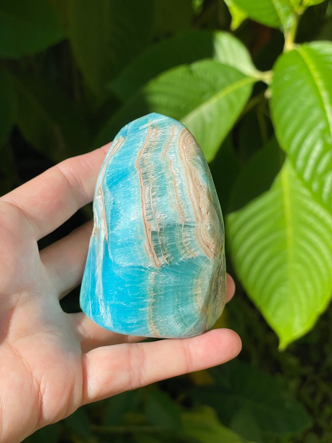 Blue Aragonite Free Form Blue Healing Stones Crystal Beach Etsy