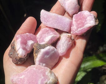 Raw Pink Aragonite Specimen: Natural Healing Crystal, Afghanistan