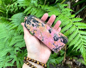Rhodonite Tower, Pink Rhodonite, 27.2 ounces