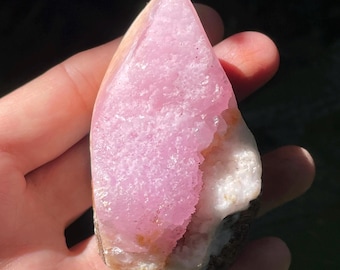 Raw Pink Aragonite Specimen: Natural Healing Crystal from Afghanistan