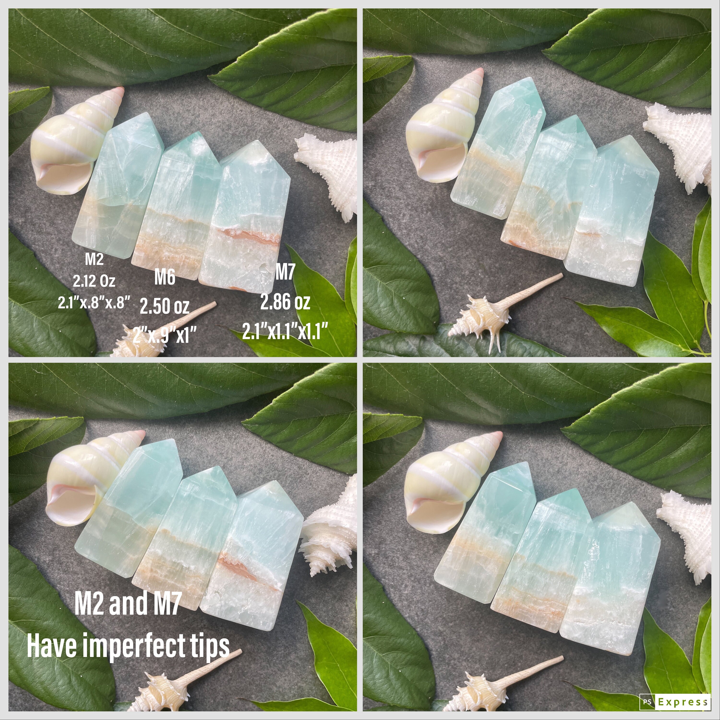 カリブ海カルサイトミニタワー：アクアシーフォームカーミング