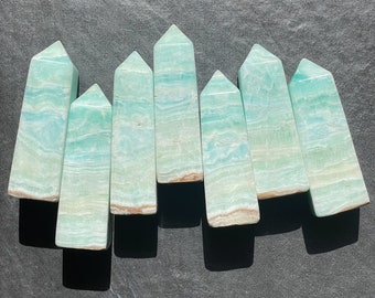 Caribbean Calcite, Green Calcite, Calming Stones, Meditation, Rocks and Geodes, Crystal Towers