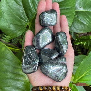 Hematite Tumbled Stone, You Choose, Pocket Stone, Meditation Stone, Healing Stones, Rocks and Minerals, Stone for Sleep, Confidence, Anxiety