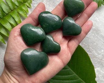 Jade Heart, Nephrite Jade, Heart Chakra, Rocks and Minerals, Healing Stones, Jade Mini Hearts