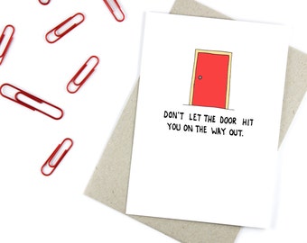 Funny Farewell Card - Retirement Card - Bon Voyage Card.