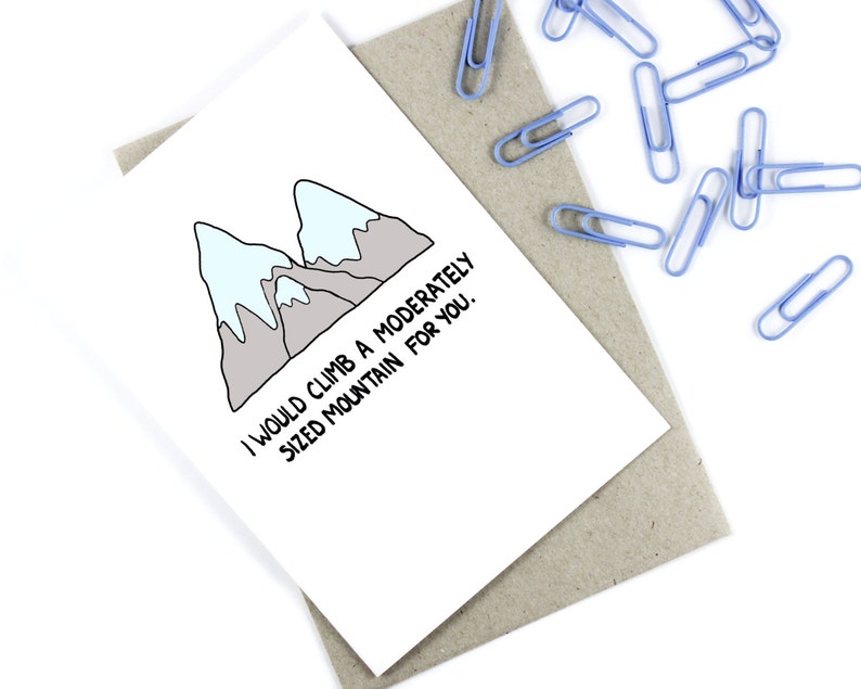 Funny Romantic Card Funny Valentines Card Mountain Hikers Cheeky image 1