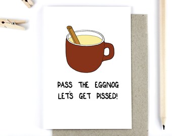 Eggnog Christmas Card