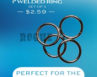1" Silver Welded Metal Rings - Bag & Keychain Hardware