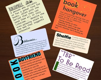 Bookish Sticker Set | Book Boyfriend, Bibliophile, Bibliosmia, Shelfie, Book Hangover, TBR Stickers