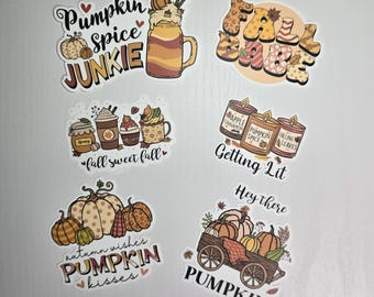 Fall Sticker Set - Cozy Autumn Vibes Collection - Set of 6