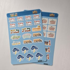 School Days Planner Sticker Set
