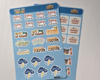 School Days Planner Sticker Set