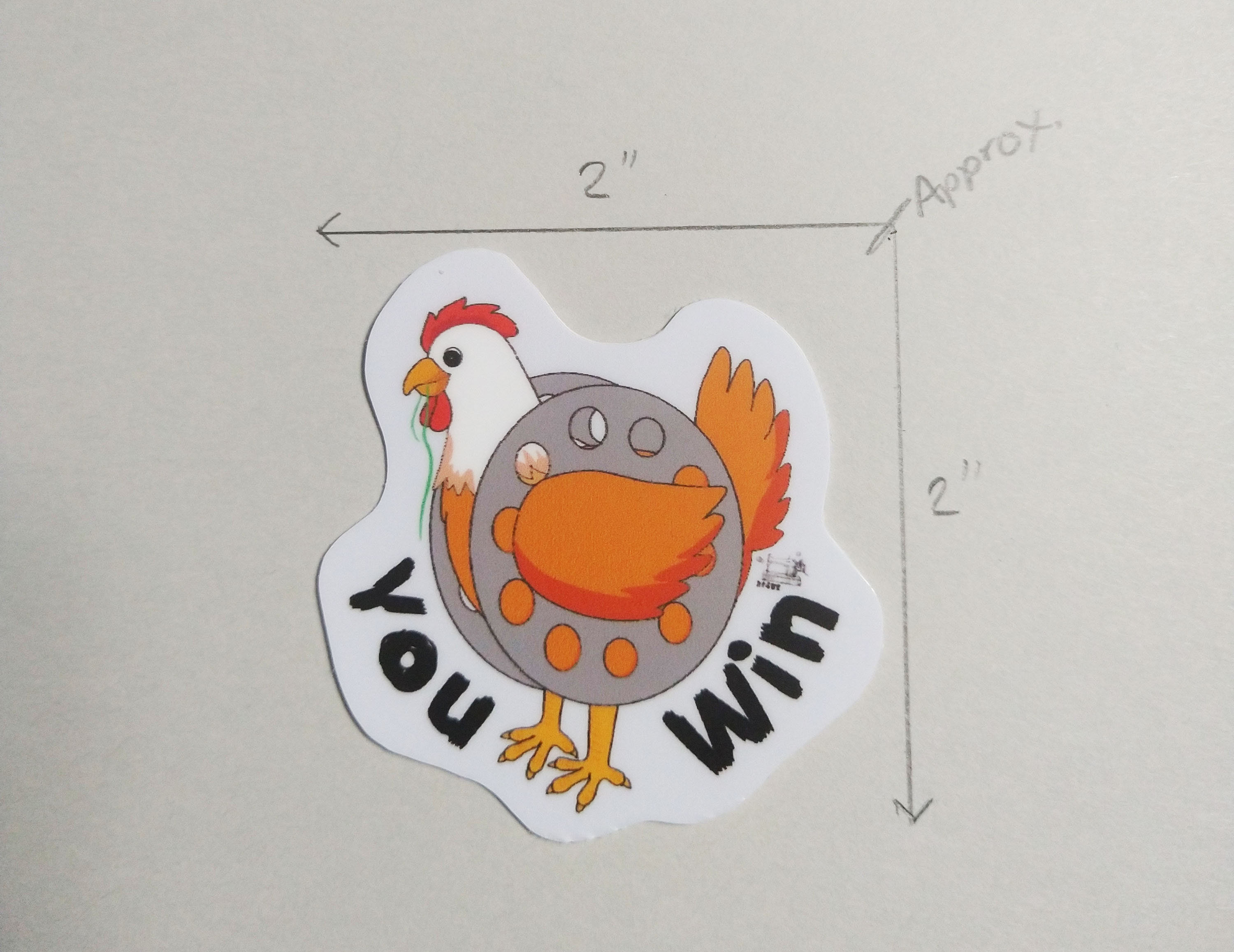 You Win Bobbin Chicken Sticker - Sewing Lover Gift - Etsy
