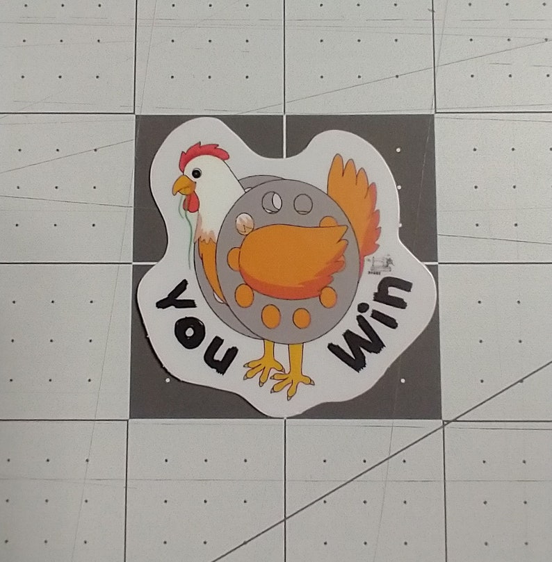 You Win Bobbin Chicken Sticker Sewing Themed Sticker - Etsy