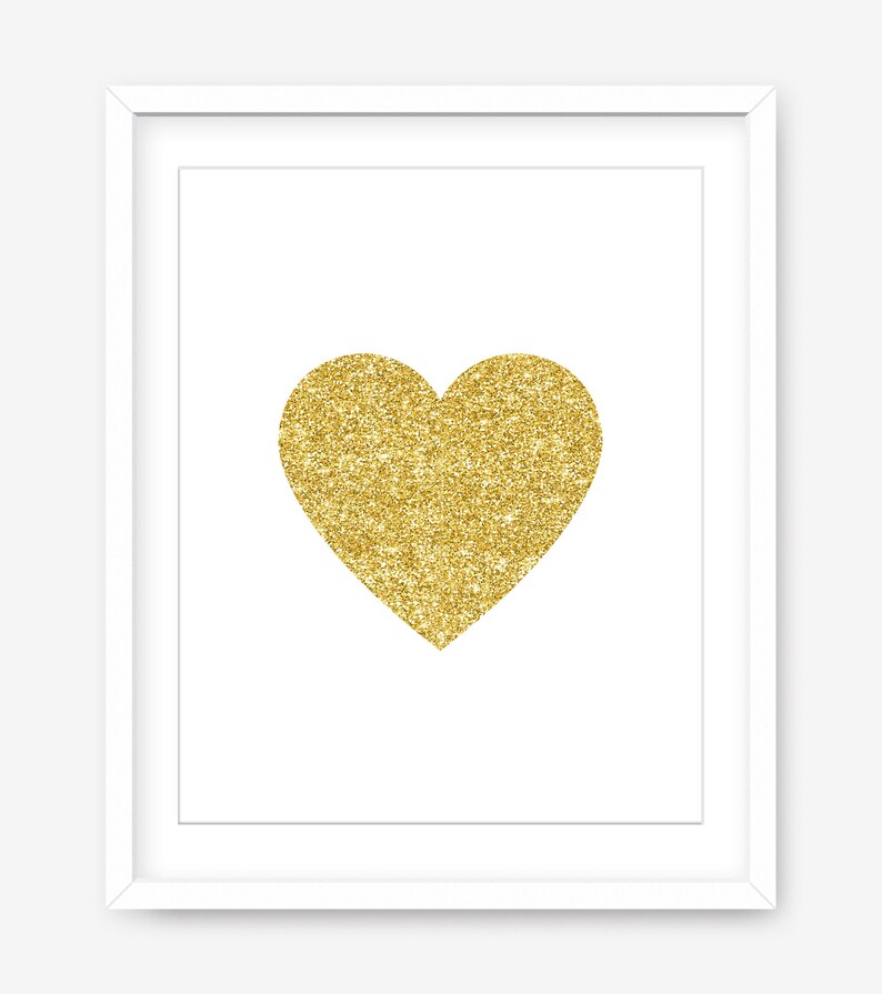 Printable Art Gold Printable Poster Gold Glitter Print Etsy