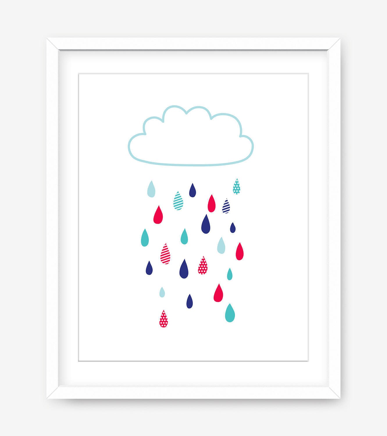 Raindrops printable art printable poster printable nursery | Etsy