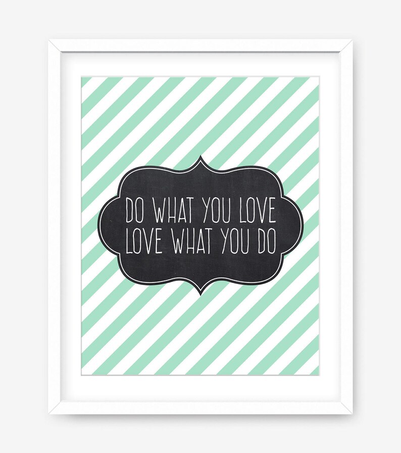 Do what you love love what you do printable quote art Etsy