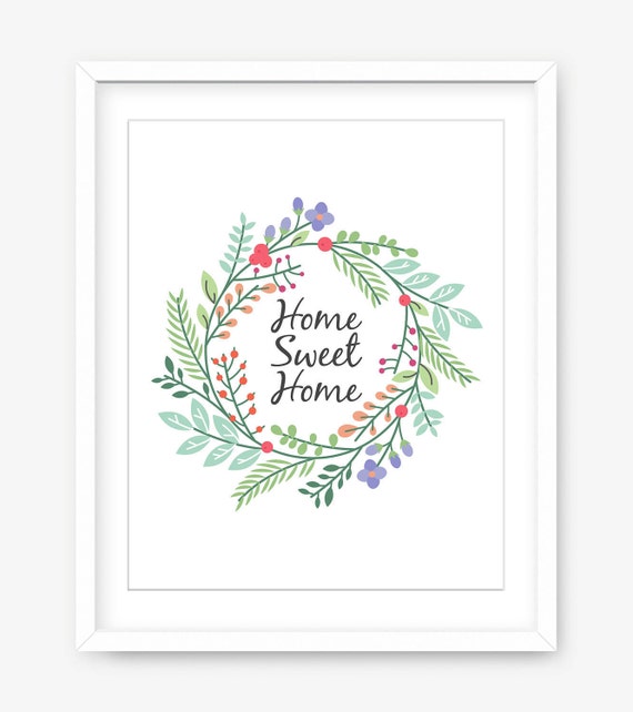 Pared Imprimible Hogar Dulce Hogar Cotizacion Para Imprimir Etsy