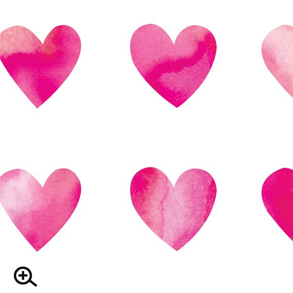 Watercolor Heart Printable Poster Wall Décor Home &amp; Living etna.com.pe