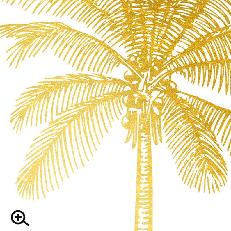 Printable gold wall art palm tree art download gold palm Etsy