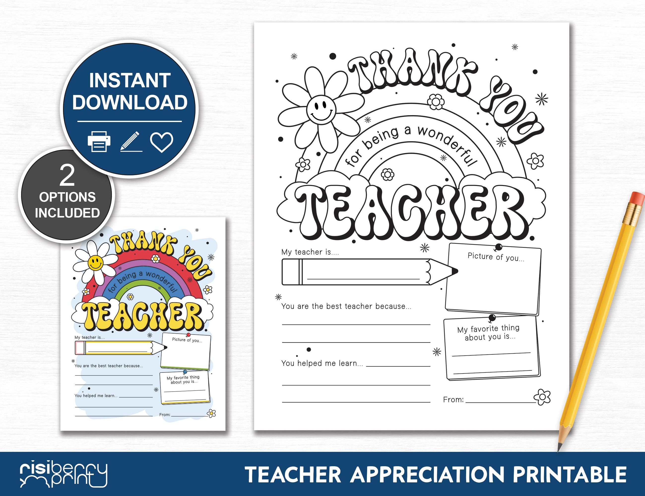 Teacher Appreciation Gift Tags Editable, Printable Custom Thank