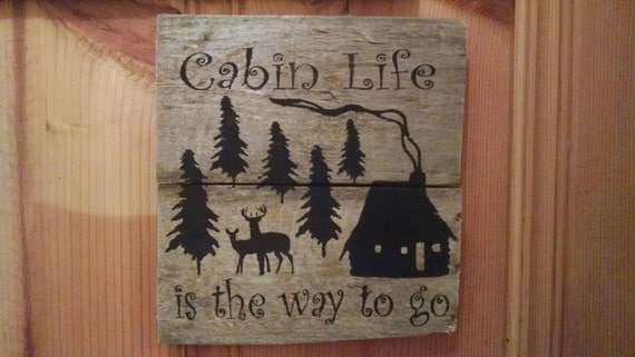 Cabin Life reclaim pallet wood picture