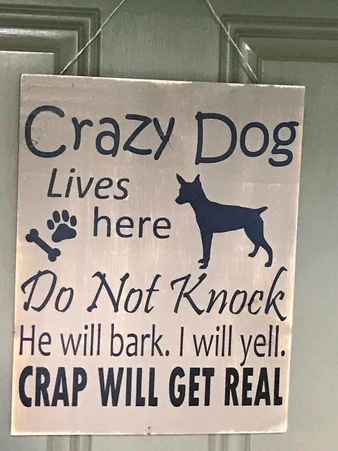 Crazy Dog Lives Here - Etsy
