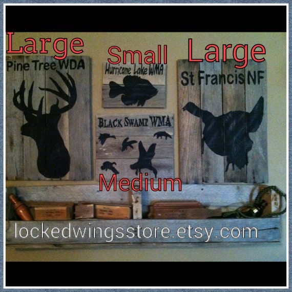 Gifts for hunters / Pallet Signs / Rustic cabin decor / Animal Silhouettes / lodge decor / Hunting gifts / Deer  / Hunting decor / Ducks