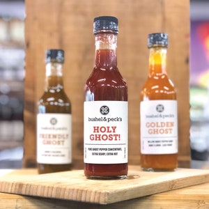 Ghost Pepper Hot Sauce - The Ghost Pepper Trinity! Holy Ghost, Friendly Ghost and Golden Ghost