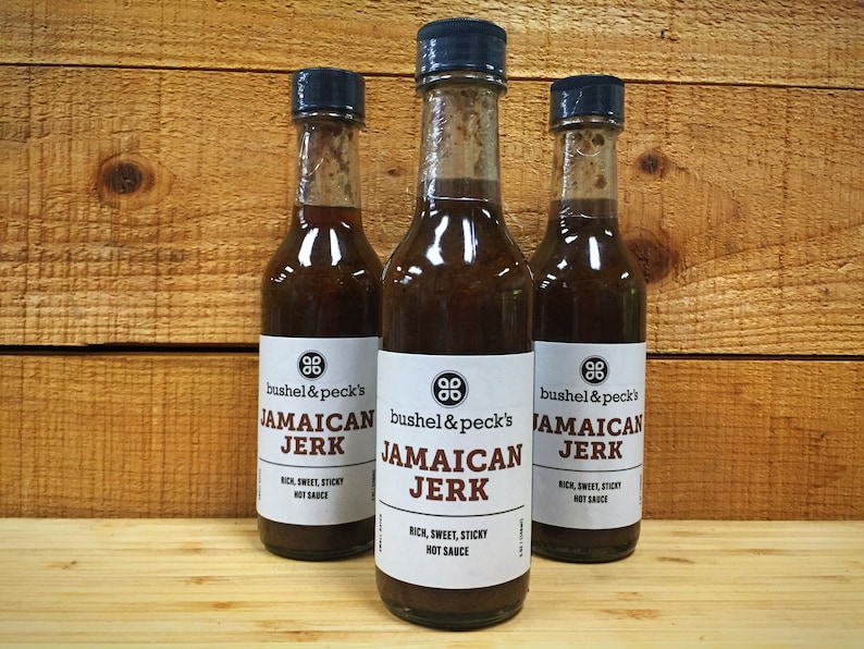 B&p's Jamaican Jerk Hot Sauce Three Bottles Small Etsy