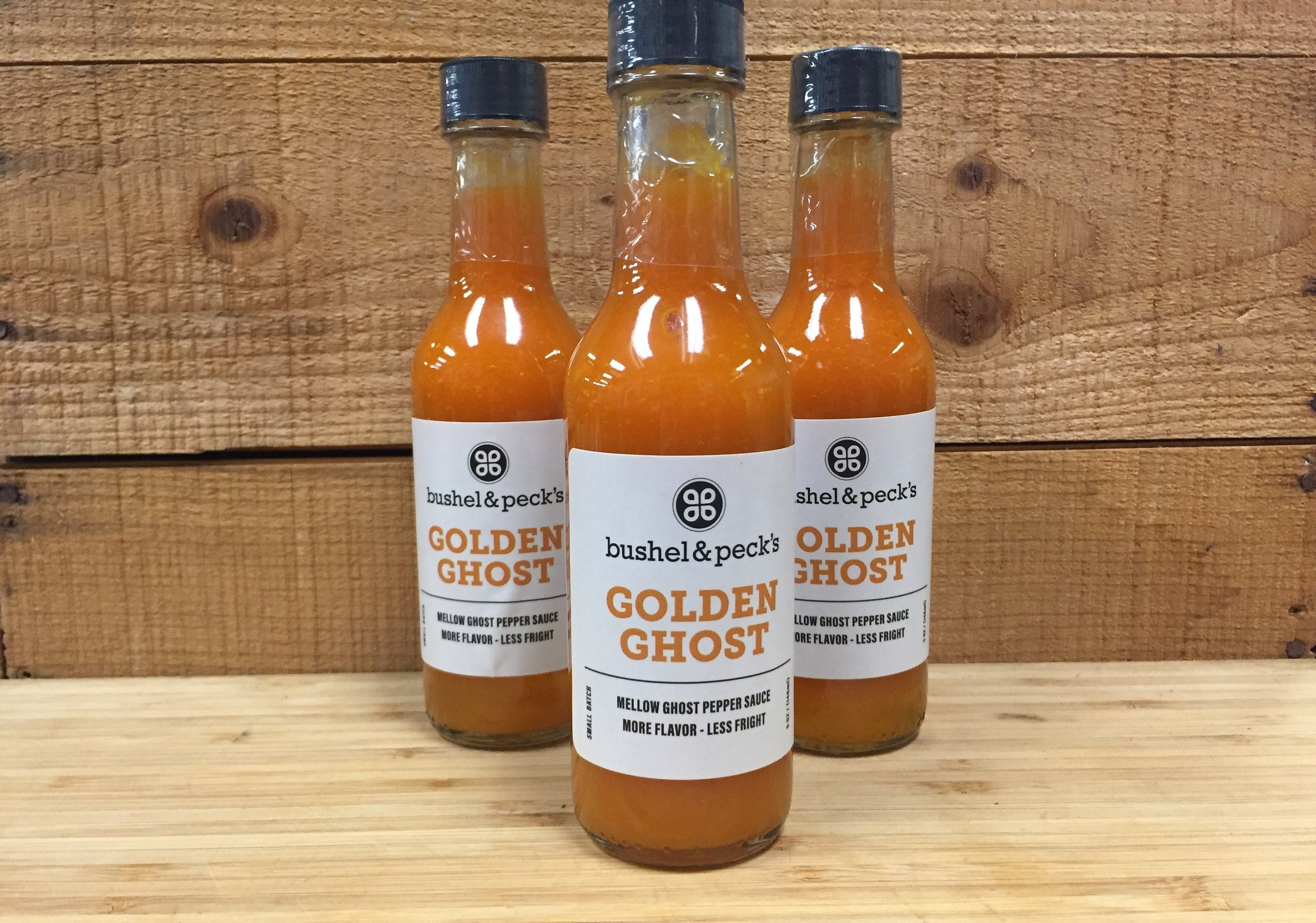 B&P's Golden Ghost Pepper Hot Sauce - Small Batch Handmade - Three Bottles