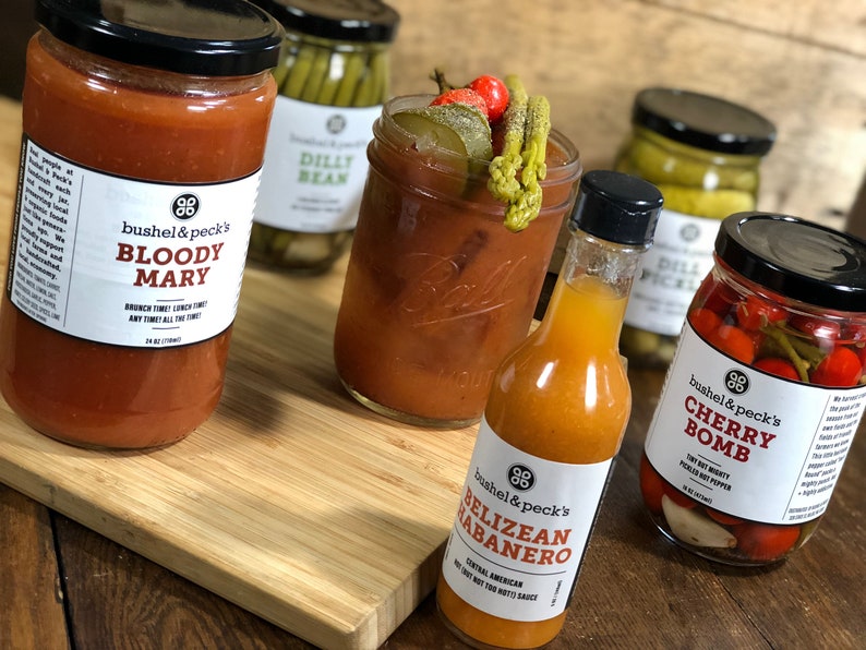 B&P's Bloody Mary Kit: Perfect Gift Box of Small Batch Mix, Pickles and Hot Sauce image 1