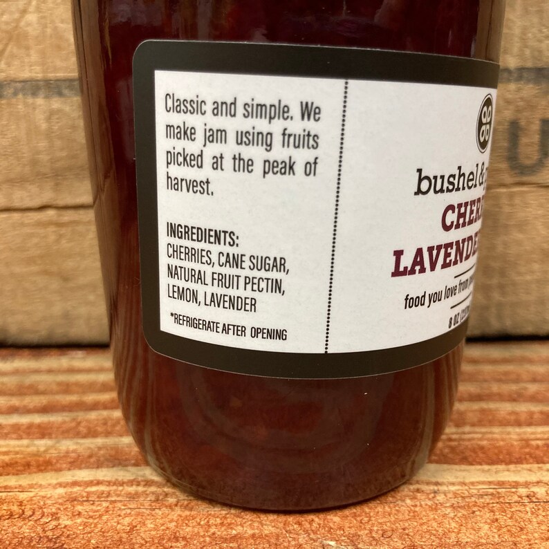 Small Batch Handmade Cherry Lavender Jam Three 8 oz Jars image 4