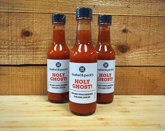 Three Bottles: Holy Ghost Hot Sauce ~ Pure Ghost Pepper - Extra Hot